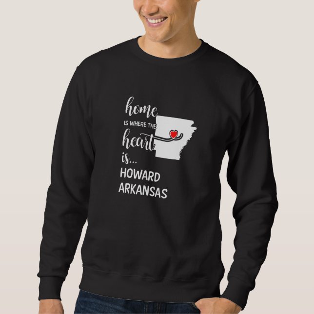 Sweatshirt Arkansas Home Is Where The Heart Is Howard County  (Devant)
