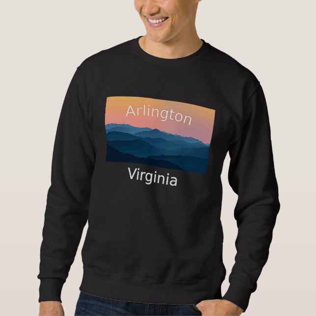 Sweatshirt Arlington Virginia Mountain sunset hometown (Devant)
