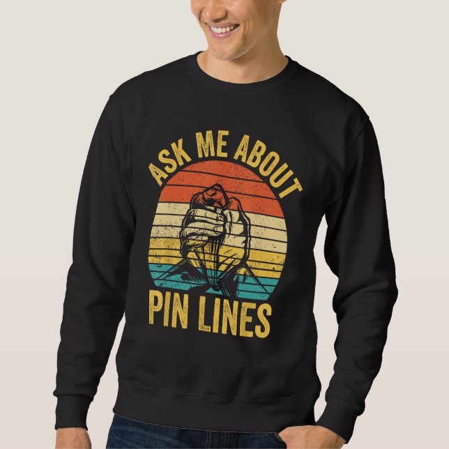Sweatshirt Arm Wrestling Arm Wrestler Ask Me About Pin Lines  (Devant)