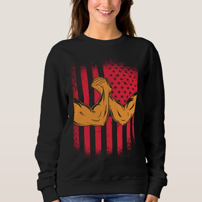 Sweatshirt Arm Wrestling Armwrestling Sport Wrist Wrestling P (Devant)