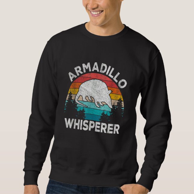 Sweatshirt Armadillo Whisperer Armadillo   Armadillo Retro (Devant)