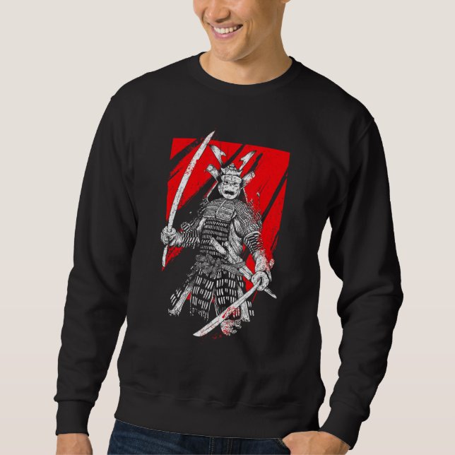 Sweatshirt Arme guerrière rétro Samurai Japonais Ninja (Devant)