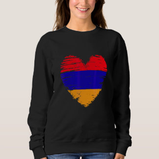 Sweatshirt Arménie Coeur drapeau arménien Fierté arménienne