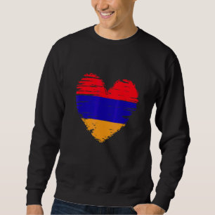 Sweatshirt Arménie Coeur drapeau arménien Fierté arménienne