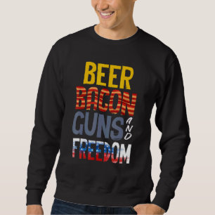 Sweatshirt Armes À Bières Bacon Freedom Bière Et Bacon Guns B