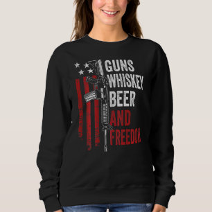 Sweatshirt Armes À Feu Bière Whisky Et Arme À Boire Liberté S