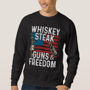 Sweatshirt Armes Whiskey Steak Freedom Whiskey Bourbon