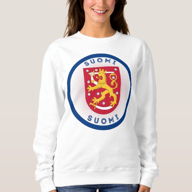 Sweatshirt Armoiries de Finlande de forme circulaire (Devant)