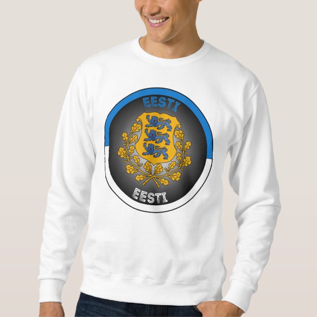 Sweatshirt Armoiries d'Estonie de forme circulaire  (Devant)