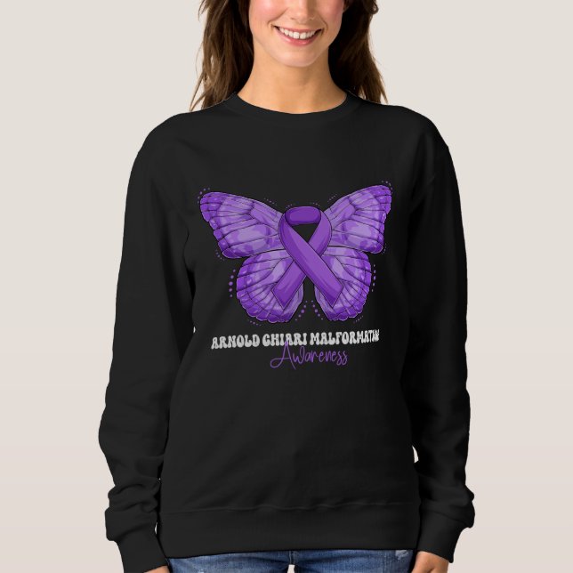 Sweatshirt Arnold Chiari Malformation Awareness Month Purple  (Devant)