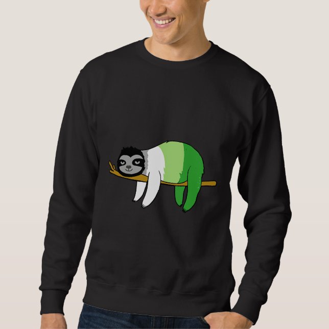 Sweatshirt Aromantic Fierté Sloth Nap Sloth Lazy (Devant)
