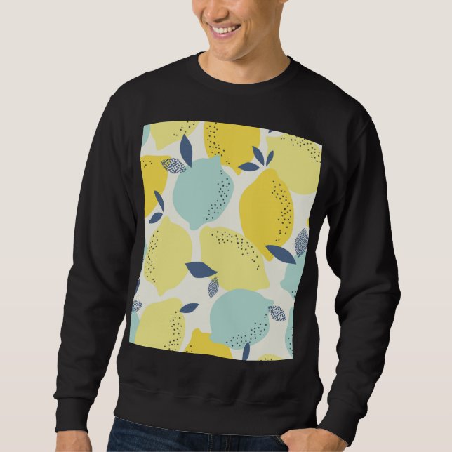 Sweatshirt Arômes d'agrumes, motif transparent et vivant. (Devant)