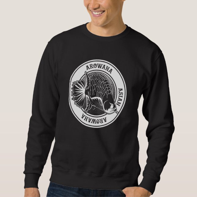 Sweatshirt Arowana Tattoo Style Monster Poisson Keeper (Devant)