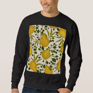 Sweatshirt Arrière - plan blanc Feuille de poires jaunes