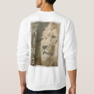 Sweatshirt Arrière-plan Imprimer Pop Art Lion Head The King M