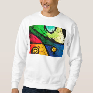 Sweatshirt Art abstrait de couleurs lumineuses géniales