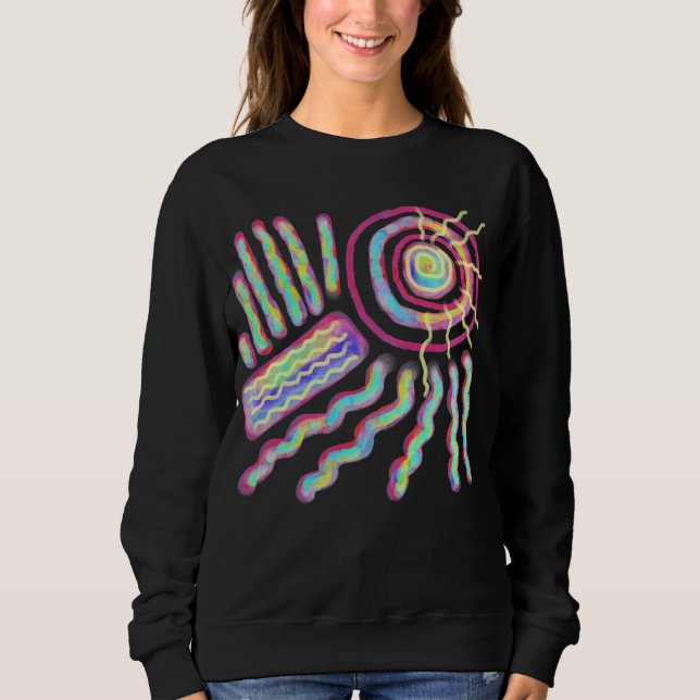 Sweatshirt Art Abstrait Original à Porter (Devant)