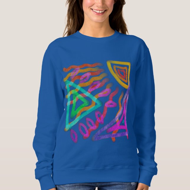 Sweatshirt Art Abstrait original à porter (Devant)