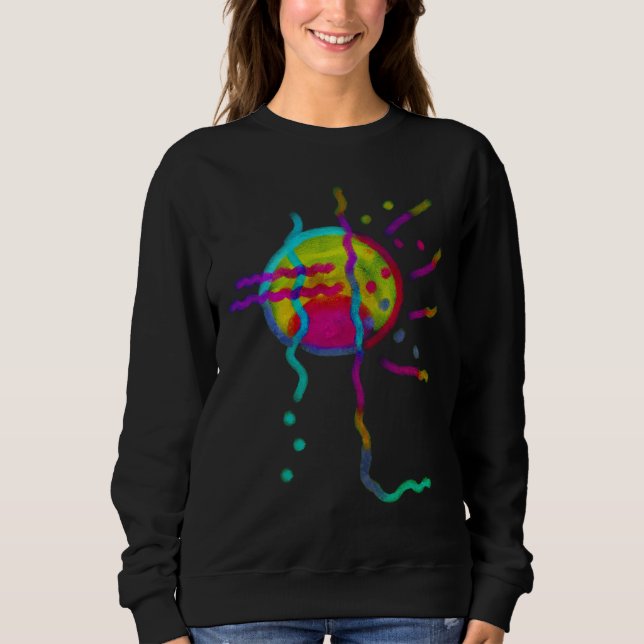 Sweatshirt Art Abstrait solaire coloré (Devant)