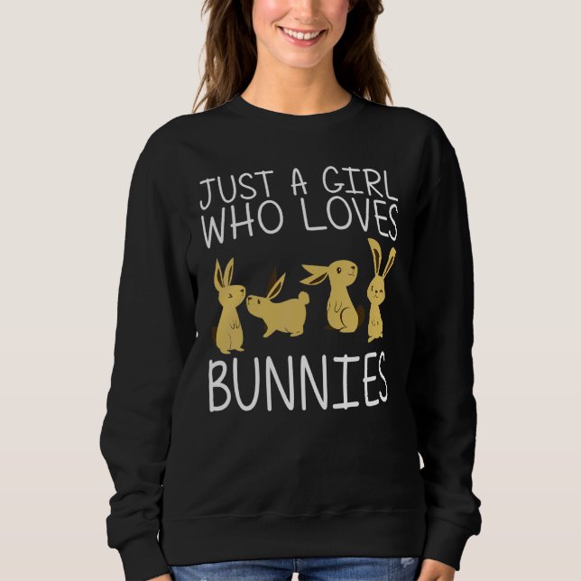 Sweatshirt Art Bunny cool Pour Filles Enfants Rabbit Jersey W (Devant)