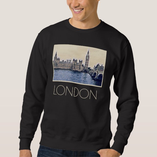 Sweatshirt Art de Big Ben London Watercolor (Devant)