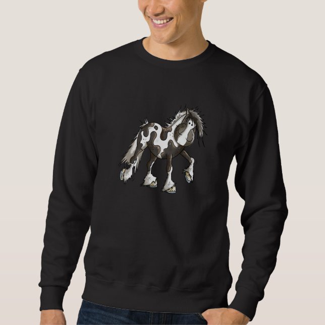 Sweatshirt Art de cheval Pinto pour cavalier ou amateur de ch (Devant)