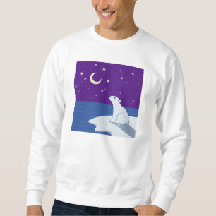 Sweatshirt Art de CUB d'ours blanc d'observation des étoiles
