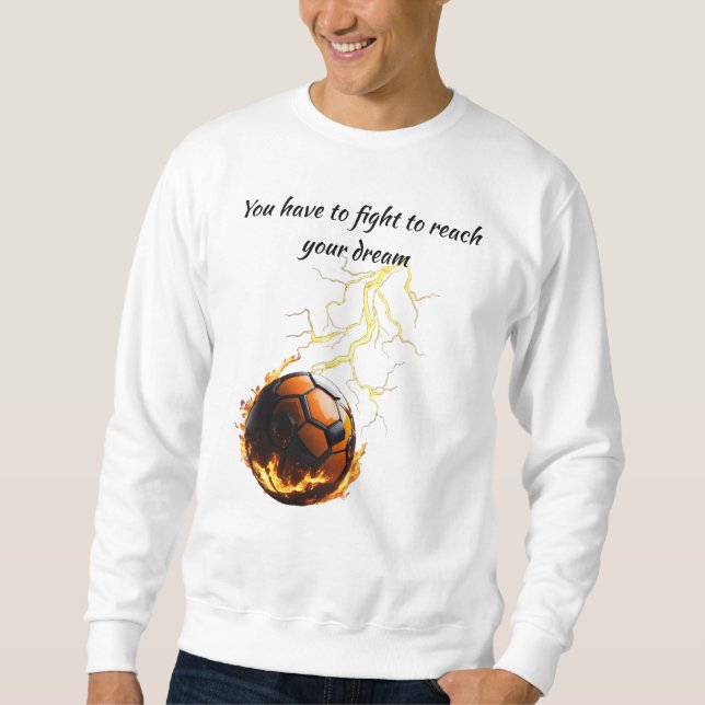 Sweatshirt Art de football d'attitude - Impression d'esprit d (Devant)