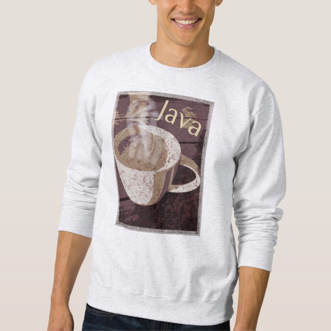 Sweatshirt Art de tasse de café de Java (Devant)