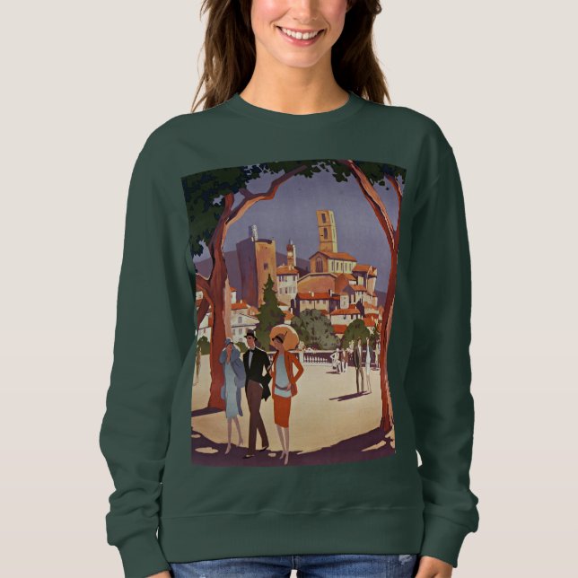Sweatshirt Art d'été vintage Grasse (Devant)