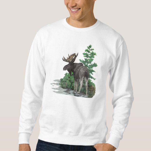 Sweatshirt Art d'orignaux de Taureau (Devant)
