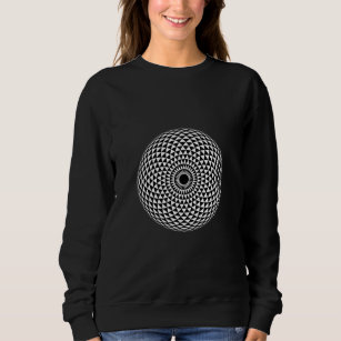 Sweatshirt Art géométrique mandala noir spirituel