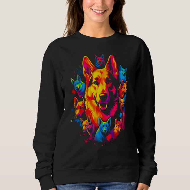 Sweatshirt Art German Shepherd Dog Best Friends (Devant)