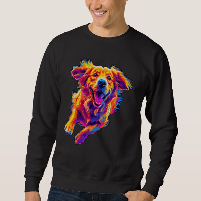 Sweatshirt Art  Golden Retriever Dog (Devant)