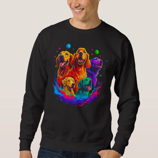 Sweatshirt Art Golden Retriever Dog Best Friends (Devant)