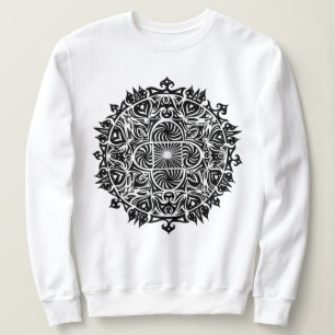 Sweatshirt Art hypnotique complexe de mandala