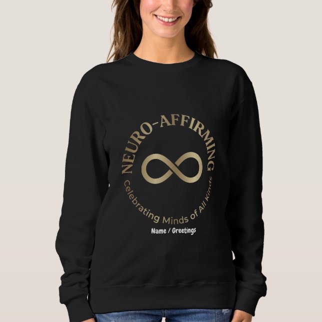 Sweatshirt Art Infini Arc-en-Ciel Affirmant le Système Nerveu (Devant)