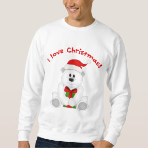 Sweatshirt Art mignon de Noël d'amour de l'ours de nounours