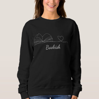 Sweatshirt Art minimaliste Lover Line du livre, sombre