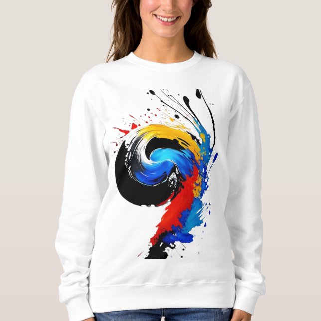 Sweatshirt art multicolore (Devant)