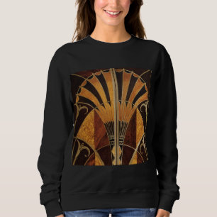 Sweatshirt art Nouveau, art déco, cru, couleurs en bois