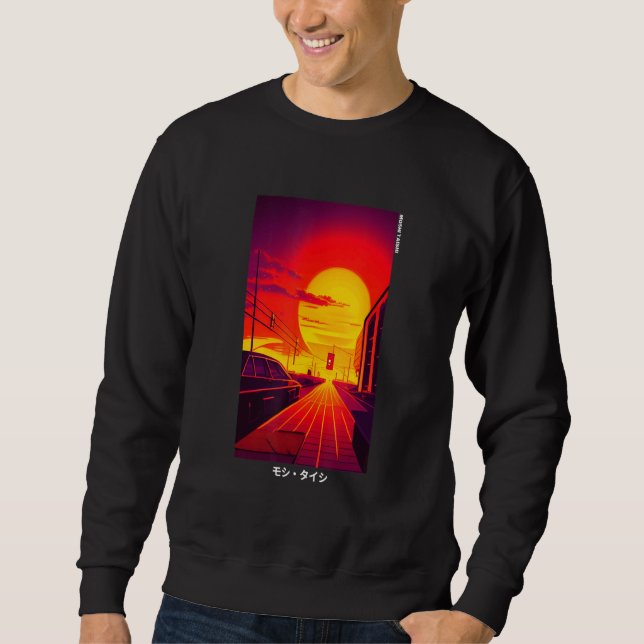 Sweatshirt Art Otaku Rétro Synthwave Japonais Vaporwave des a (Devant)