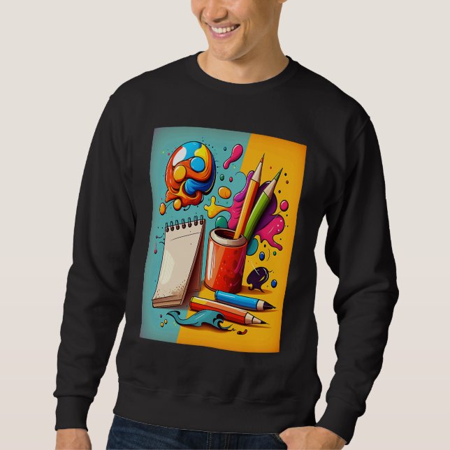Sweatshirt Art Painting  Pop Painter Mom  3 (Devant)