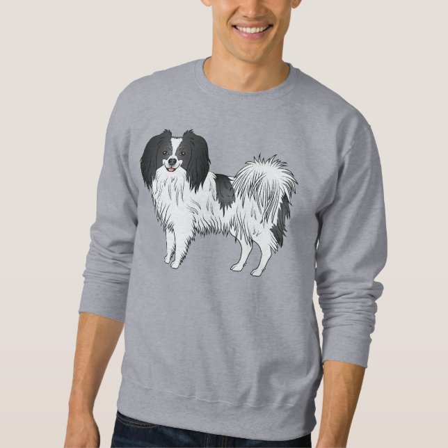 Sweatshirt Art Phalène Noir Et Blanc Pour Amoureux de les chi (Devant)