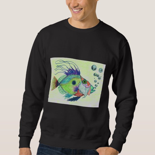 Sweatshirt Art Poisson De Sharon Cummings (Devant)