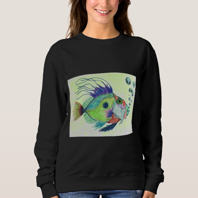 Sweatshirt Art Poisson De Sharon Cummings (Devant)