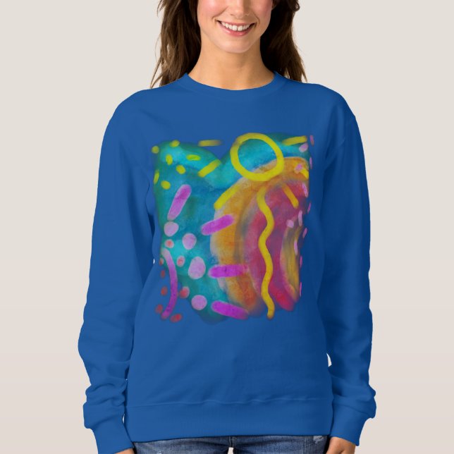 Sweatshirt Art portable Abstrait coloré (Devant)