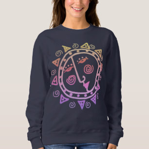 Sweatshirt Art portable Abstrait Sun Face