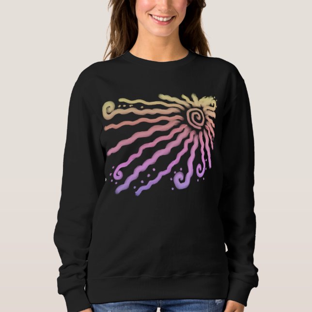 Sweatshirt Art Porter Abstrait Coloré (Devant)