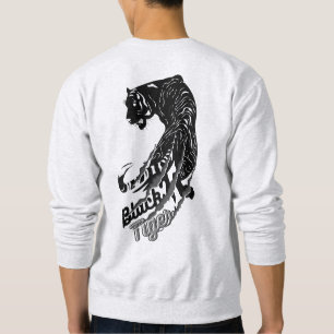 Sweatshirt Art vectoriel de tigre noir avec texte de tigre no